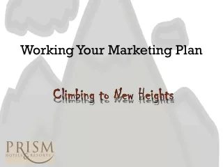 Working Your Marketing Plan