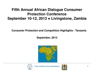 Consumer Protection and Competition Highlights - Tanzania