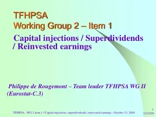TFHPSA Working Group 2 – Item 1