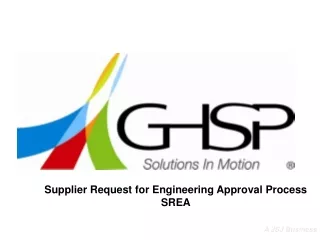 Supplier Request for Engineering Approval Process SREA