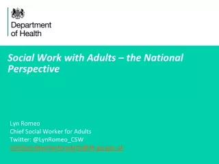 Social Work with Adults – the National  Perspective