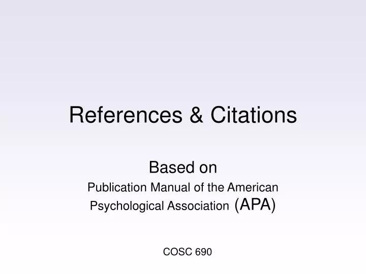 references citations