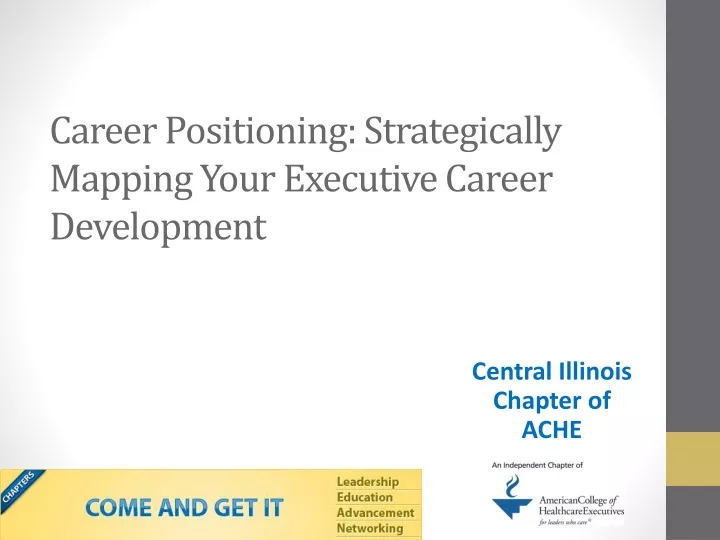 career positioning strategically mapping your executive career development