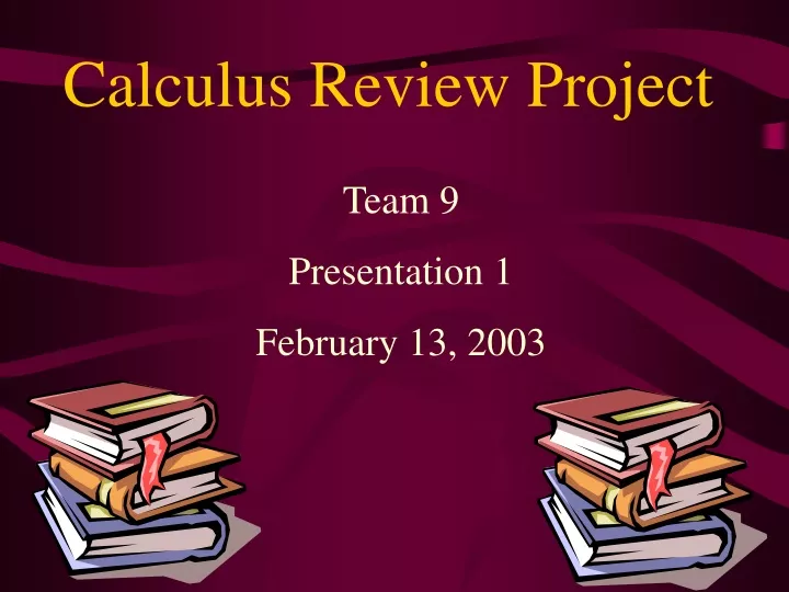 calculus review project