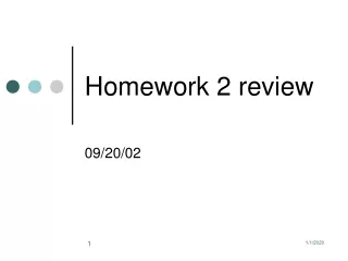 Homework 2 review