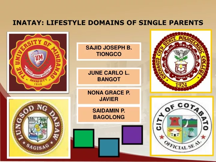 inatay lifestyle domains of single parents