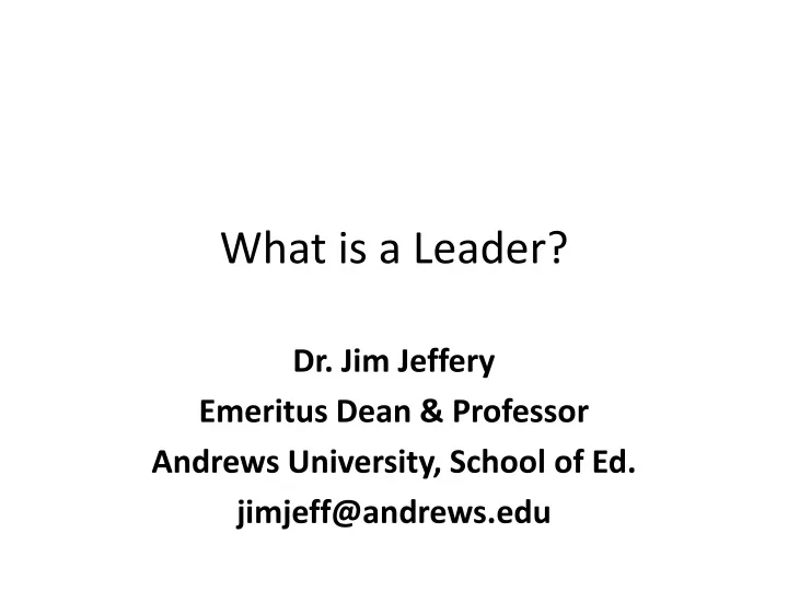what is a leader
