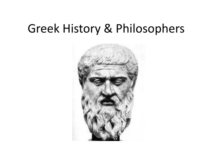 greek history philosophers