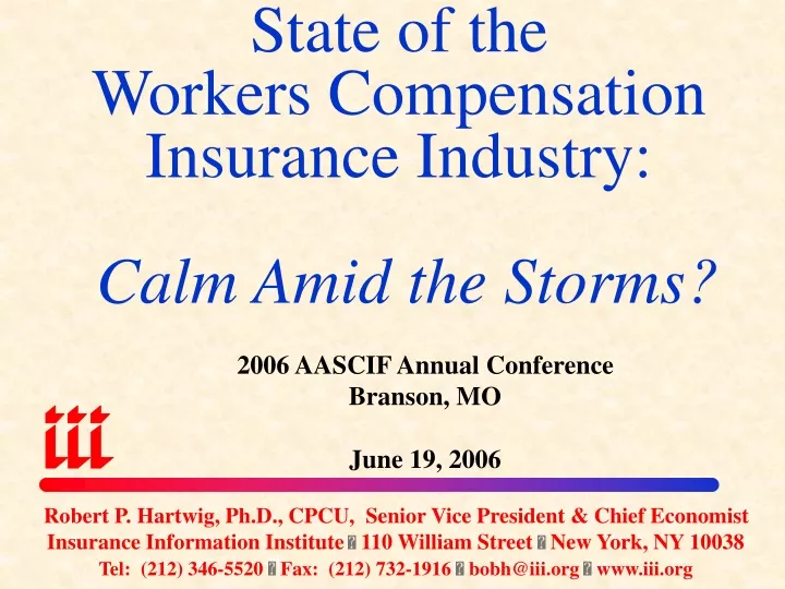 state of the workers compensation insurance industry calm amid the storms