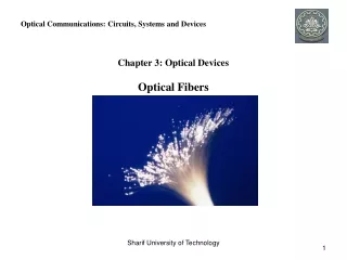 Chapter 3: Optical Devices Optical Fibers