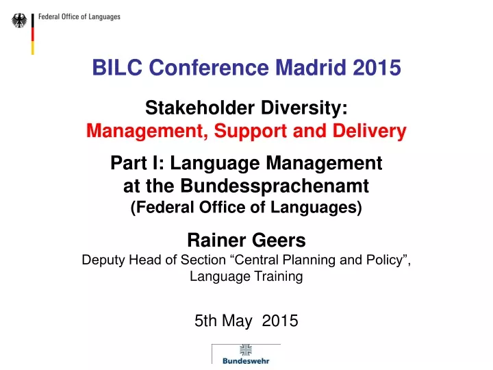 bilc conference madrid 2015 stakeholder diversity
