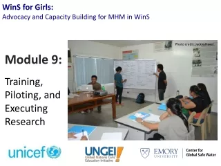 WinS for Girls:  Advocacy and Capacity Building for MHM in WinS
