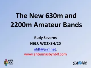 The New 630m and 2200m Amateur Bands
