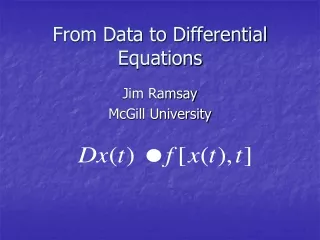 From Data to Differential Equations