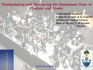 Manipulating and Measuring the Quantuum State of Photons and Atoms