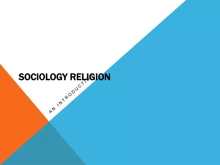 sociology religion