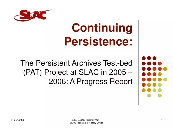 continuing persistence