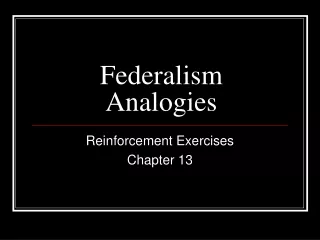 Federalism Analogies