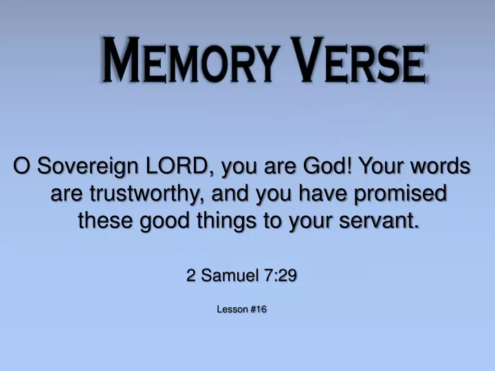 memory verse