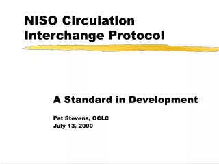NISO Circulation Interchange Protocol