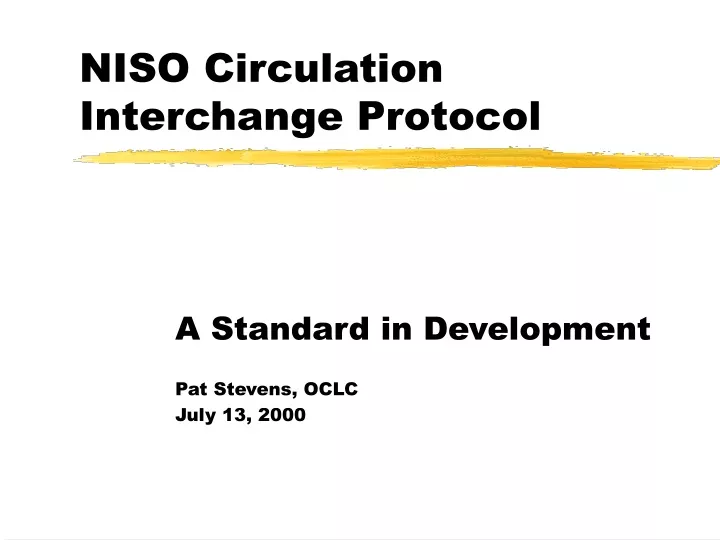 niso circulation interchange protocol