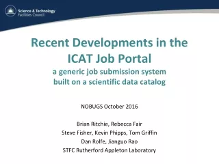 NOBUGS October 2016 Brian Ritchie, Rebecca Fair Steve Fisher, Kevin Phipps, Tom Griffin