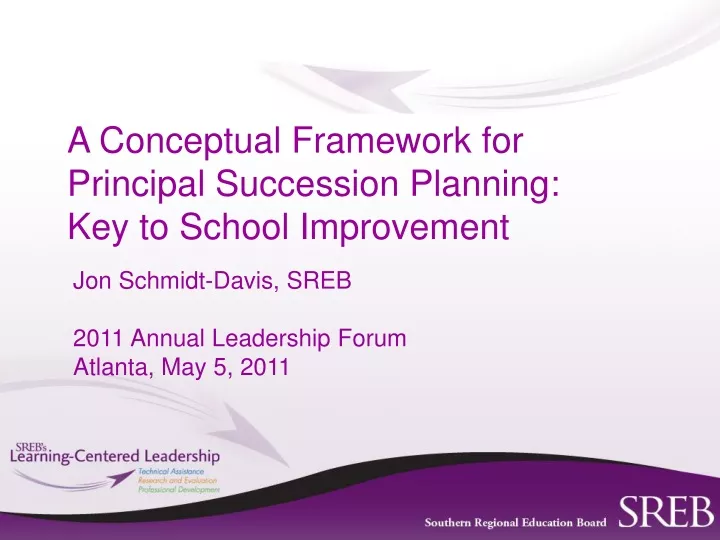 a conceptual framework for principal succession