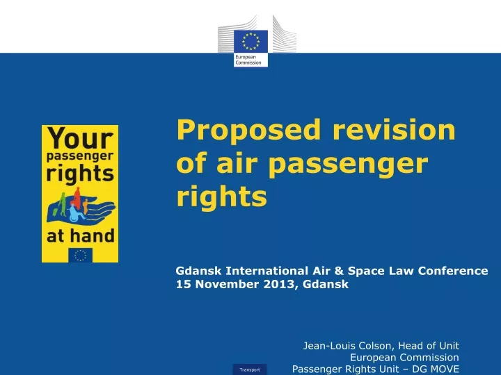 proposed revision of air passenger rights
