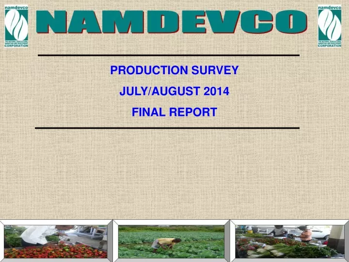 production survey july august 2014 final report
