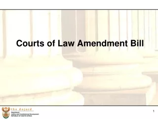 Courts of Law Amendment Bill