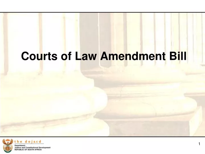 courts of law amendment bill