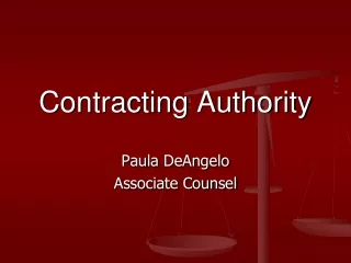 Contracting Authority