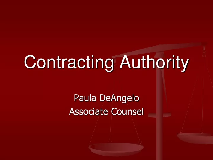 contracting authority