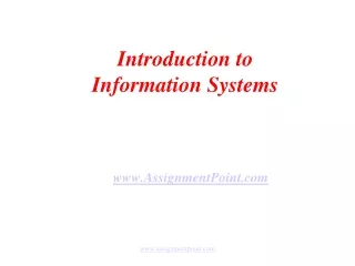 Introduction to  Information Systems