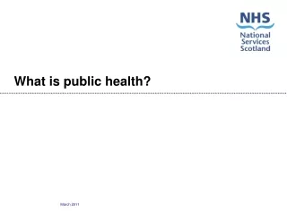 What is public health?