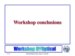 Workshop conclusions