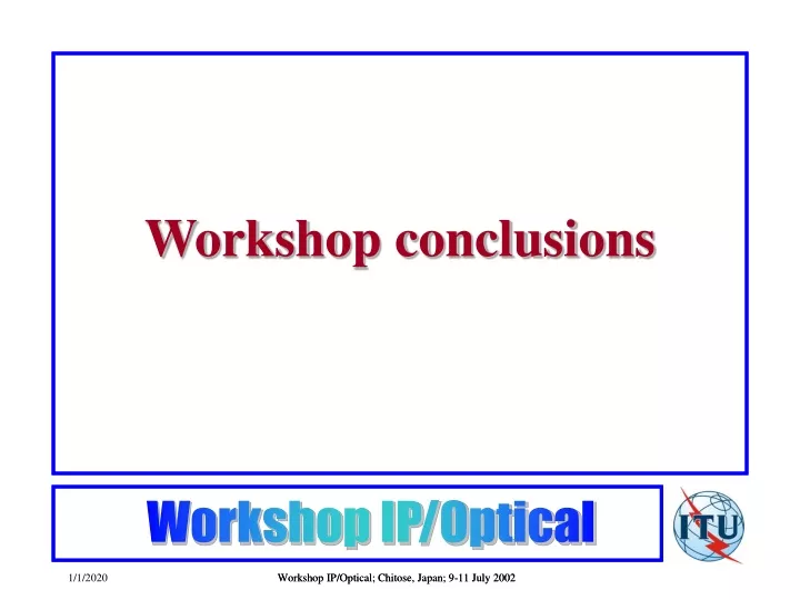 workshop conclusions