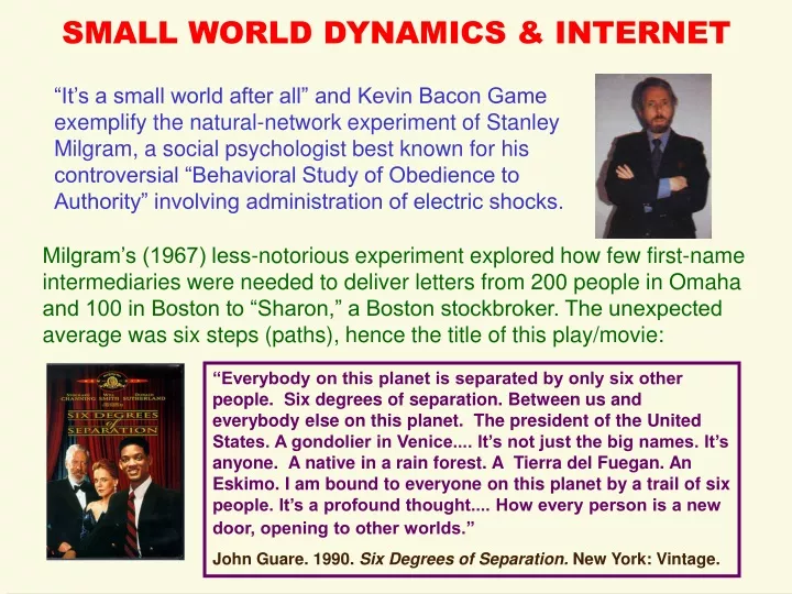 small world dynamics internet