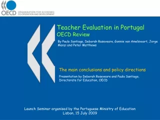 Teacher Evaluation in Portugal OECD Review