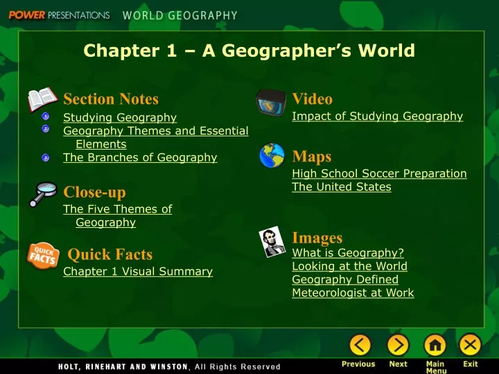 chapter 1 a geographer s world