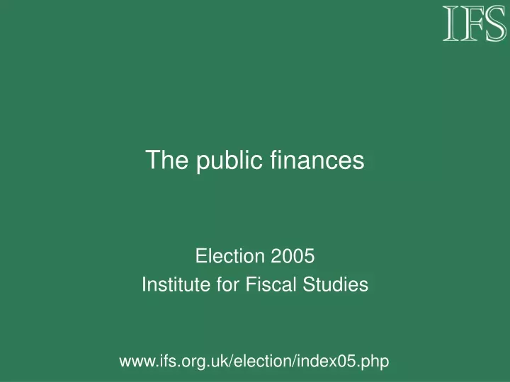 the public finances