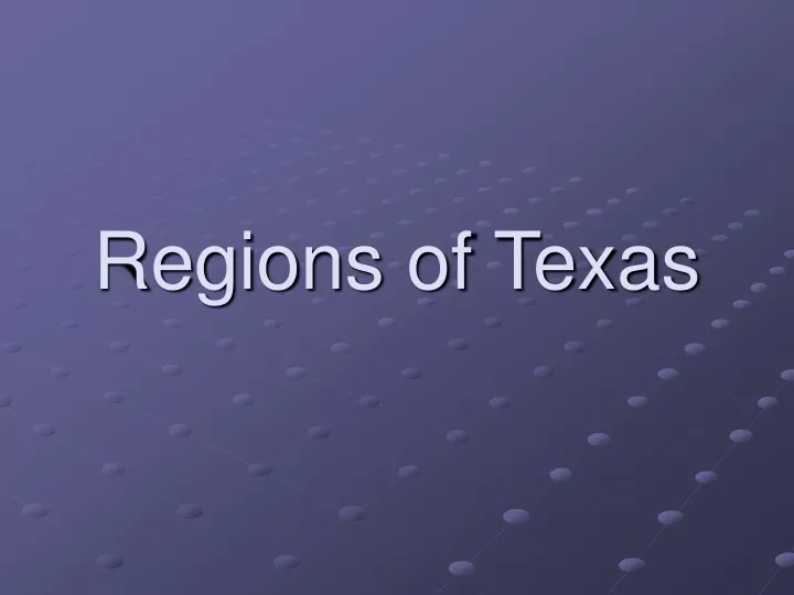 regions of texas