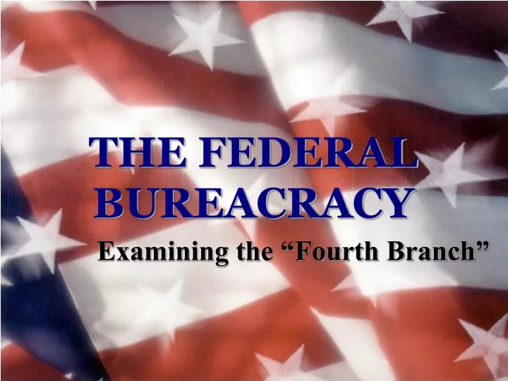 the federal bureacracy