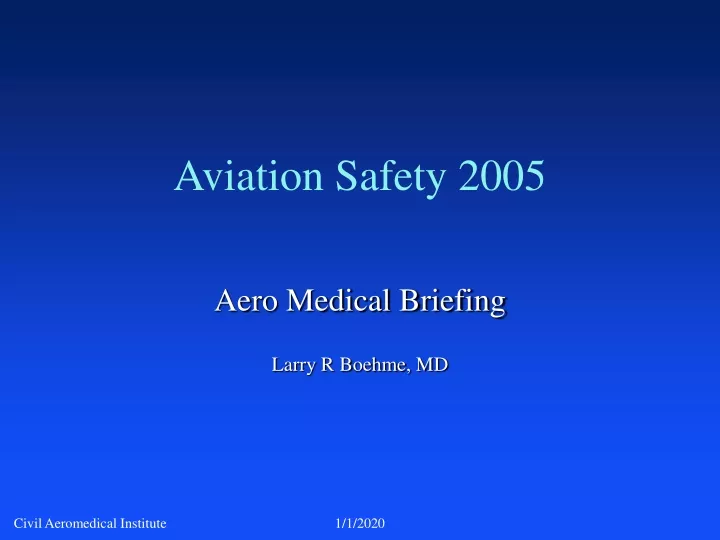 aviation safety 2005