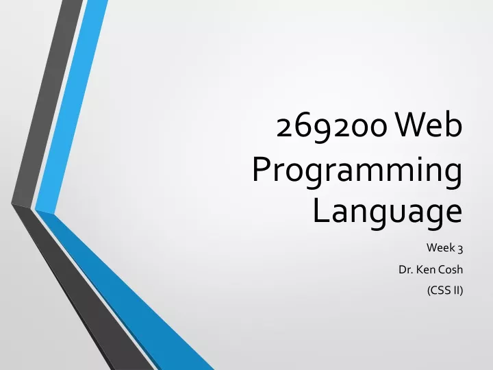 269200 web programming language