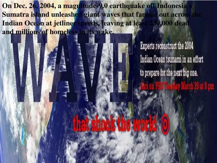 on dec 26 2004 a magnitude 9 0 earthquake