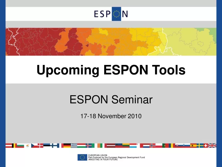 upcoming espon tools