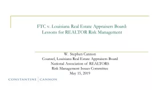 FTC v. Louisiana Real Estate Appraisers Board: Lessons for REALTOR Risk Management