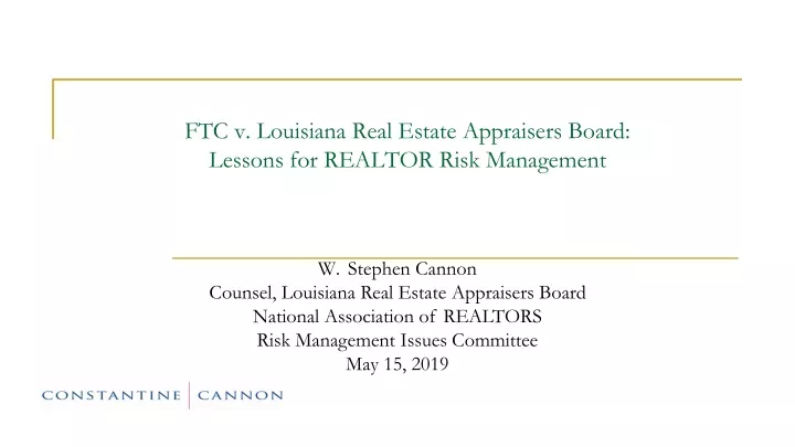ftc v louisiana real estate appraisers board lessons for realtor risk management