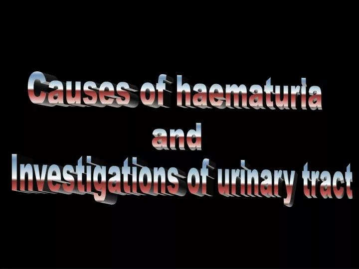 causes of haematuria